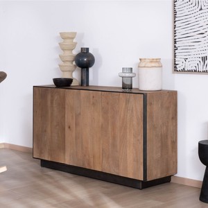 Vandana Crystal Essence 3-door mango wood <b>sideboard</b> in a clean, minimalist style, Santo, 150 cm - Product Image 3