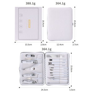 Professional 4 in 1 <b>Nail</b> Clipper <b>Set</b> 12pc Manicure & Pedicure Grooming Kit Single Spring Portable Bag for Home & Salon - Product Image 6