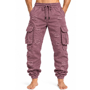 Pantalones Cargo Jogger para Hombre 100% Algodón con Bolsillos Utilitarios, Estilo Urbano, Venta al por Mayor, Proveedor a Granel, Fabricante - Product Image 1