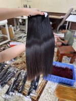 Cheveux bruts vietnamiens à double étirage, extension de cheveux du Vietnam, trame de cheveux humains vietnamiens 100 en gros