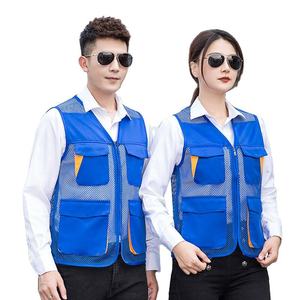 Chaleco de Trabajo Unisex de Alta Visibilidad, Reflectante, de Malla de Poliéster Transpirable, con Múltiples Bolsillos, Negro con Ribete Amarillo, Uniforme de Seguridad - Product Image 3