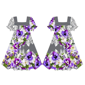 Polyester Printed Floral Polynesian Eco-Friendly Anti-Wrinkle Breathable Mumu Dress Women Custom Sublimated Print custom - Product Image 1