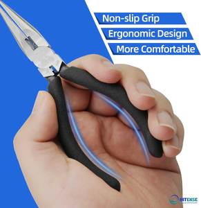 Stainless Steel Needle Nose Pliers 5 Inch Mini Long Nose Cutter Serrated Jaw <b>Precision</b> <b>Tool</b> Jewelry Making Crafts Wire Bending - Product Image 4