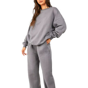 Conjunto Deportivo de 2 Piezas Personalizado para Mujer, Sudadera con Capucha y Pantalones Deportivos, Chándal Holgado de Moda para Invierno - Product Image 5