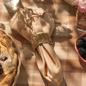 Accessoires de décoration de fête de mariage de style bohème personnalisés durables et écologiques porte-anneaux de serviette en jacinthe d'eau - Product Image 4