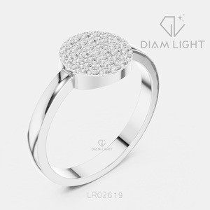 Bague de mariage ronde 0,222 CT, bijoux fins, certifiée IGI, or blanc 14 carats, diamant de laboratoire, bague de fiançailles et de mariage - Product Image 2