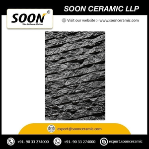 SOON CERAMIC Prix direct usine, grande dalle de dolomite noire polie, finition chisellée et lisse, design 3D moderne et écologique - Product Image 3