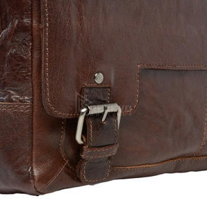 Sac pour ordinateur portable en cuir véritable de luxe, sacoche d'affaires pour hommes, étui pour ordinateur 15,6 pouces, sac messager de bureau, sac à bandoulière, vente en gros personnalisée - Product Image 5