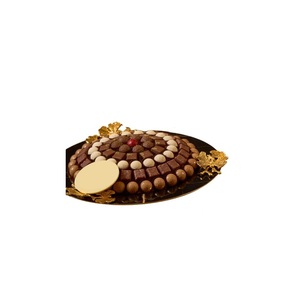 High Quality Gold Metal Chocolate Tray Decorative Sweets Serving Platter Tableware Chocolate Tray For Wedding And <b>Hotel</b> <b>Supply</b> - Product Image 2