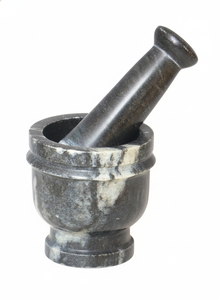 Juego de Mortero y Pilón de Mármol Negro Natural, Molinillo de Especias de Piedra Resistente, Triturador Manual de Hierbas y Ajo para Cocina, Herramienta de Molienda Manual - Product Image 3
