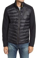 Chaqueta Híbrida Negra Unisex Personalizada al por Mayor con Cremallera Frontal, Capucha y Burbujas, Abrigo Ligero y Cálido para Invierno, Ropa Exterior para Exteriores OEM