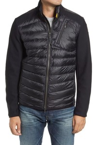 Veste matelassée hybride noire personnalisée pour homme, col montant, légère et chaude, pour l'hiver et les activités de plein air, vente en gros, OEM - Product Image 5