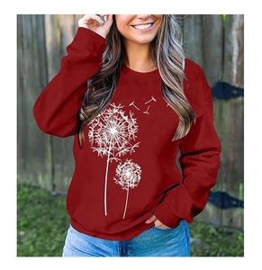 Sudadera de Algodón para Mujer, Diseño Nuevo, Lujosa, de Manga Larga, con Hombros Caídos, Estampada, Cómoda, Informal, para Invierno, Personalizada - Product Image 6