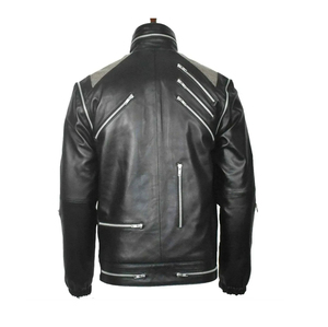 Chaqueta de Cuero para Hombre, Diseño Clásico Solid Trader, Exterior de Cuero Vacuno Genuino, Forro Suave y Cómodo, Doble Bolsillo, a la Moda - Product Image 2
