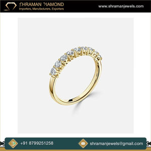 Trendy Classic Unisex Fine Jewelry Moissanite 925 <b>Silver</b> Rhodium Plated <b>Stacking</b> Wedding <b>Ring</b> Half Eternity Matching Band Gift - Product Image 2