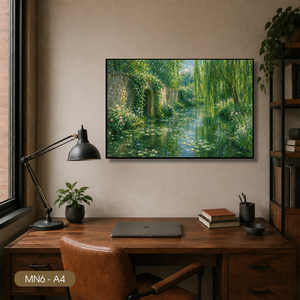 Peinture d'art vintage tendance sur toile de soie, décoration murale de luxe pour la maison, marque privée, origine Vietnam, marque HALO - Product Image 3