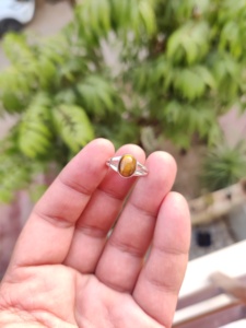 Natural Tiger Eye Cabochon 925 Sterling Silver <b>Ring</b> Handmade <b>Split</b> Shank Statement Gemstone Jewelry Wholesale - Product Image 2
