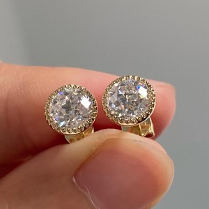 Premium VVS Diam PT950 Platinum Moissanite <b>Stud</b> <b>Earrings</b> 2.00 TCW Milgrain Bezel Halo Solitaire High End Luxury Vintage Wedding - Product Image 2