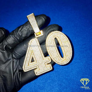 Collar con Colgante de DJ de Hip Hop, Cadena con Letras de Diamantes Cultivados en Laboratorio, Joyería de Lujo Personalizada, Regalo - Product Image 1
