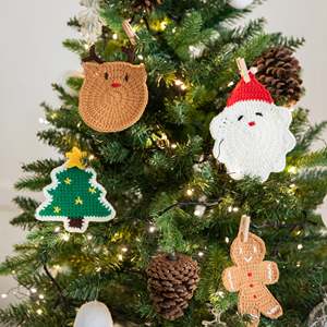 Happy Cotton Christmas Ornament set Pattern ONLY - Product Image 3