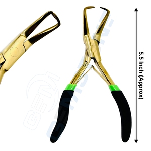 Gold Hair Extension Tool Kit – Micro Bead <b>Plier</b> <b>Set</b> Loop Tool Hook Needles Hair Parting Tools & Accessories Kit - Product Image 5