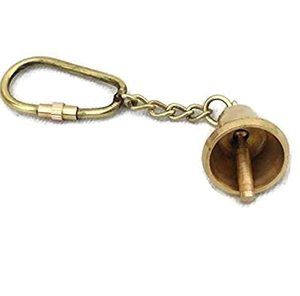 Porte-clés cloche nautique en laiton vintage, mini cloche de bateau en laiton, accessoire de collection, cadeau - Product Image 3