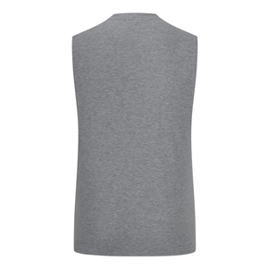เสื้อกล้ามคอกลมสีเทาสำหรับผู้ชาย ผ้าถักเนื้อแน่น สวมใส่สบาย 100% ผ้าฝ้าย - Product Image 6