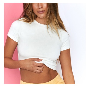 New Arrival Summer Fashion Wear Women <b>Crop</b> <b>Top</b> T-Shirt High Quality <b>Top</b> Design Summer Wear Short Sleeve Women <b>Crop</b> <b>Top</b> T-Shirt - Product Image 4