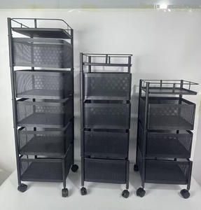 High Quality 5-Layer Metal Fruit Vegetable <b>Rack</b> for <b>Kitchen</b> <b>Storage</b> Freestanding Adjustable Organizer with Easy Access Design - Product Image 2