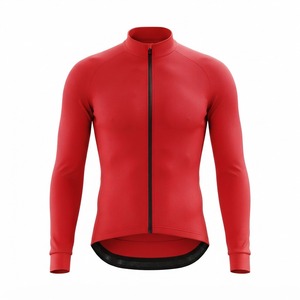 Maillot de cyclisme haute performance à manches longues avec coupe aérodynamique, tissu anti-humidité et panneaux en mesh respirants - Product Image 6