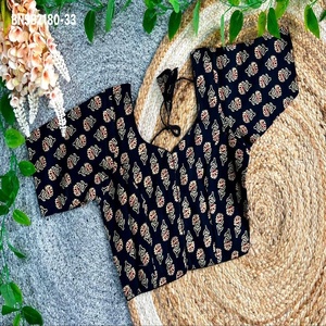 เสื้อผ้าฝ้ายแท้พิมพ์ลายอาจรักห์ ราคาดี ไม่เสริมฟองน้ำ แขนยาว คอลเลคชั่นเสื้อผู้หญิงจากอินเดีย - Product Image 1