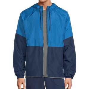 Veste coupe-vent de style streetwear pour homme, couleur unie, imperméable, légère, en nylon écologique, multi-poches, longueur intégrale - Product Image 3