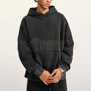 Prix de gros : Sweat à capuche délavé à l'acide, design optimal, léger, couleur personnalisable - Product Image 2