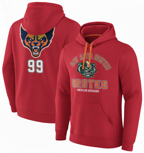 Custom Mens Oversized American Football Hoodie Sweatshirt Embroidered <b>Denim</b> <b>Fabric</b> OEM Wholesale Manufacturer - Product Image 3