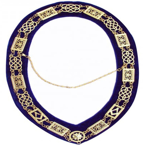 Meilleures ventes : Collier de loge maçonnique bleue sur mesure avec chaîne en argent et ensemble de bijoux offert, outils de travail maçonniques dorés - Product Image 1