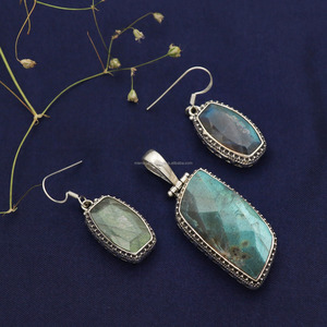 Best Selling Premium Handmade 925 Sterling Silver Women's Wedding <b>Earrings</b> Fine Crystal Pendants & Charms with Natural Gemstone - Product Image 4