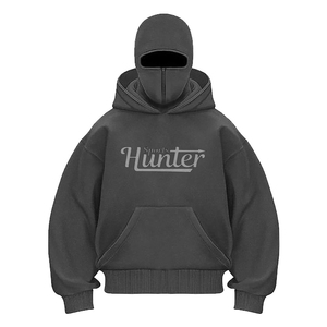 เสื้อฮู้ดบาลาคลาวาขายดีสำหรับผู้ชาย ผ้าฝ้าย 100% สไตล์นินจา มีซิป ปิดหน้าแบบบาลาคลาวา - Product Image 2