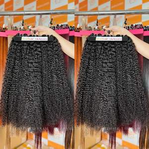 Les faisceaux bouclés birmans font des perruques de vrais cheveux humains vietnamiens Double trame à la machine longue durée vendeur en gros - Product Image 1