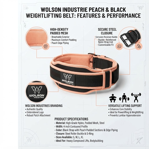 Ceinture de soutien réglable en EVA respirante et légère avec fermeture auto-agrippante pour la musculation, l'haltérophilie, les squats et le fitness - Product Image 5
