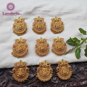 24K Gold Plated Bridal Jewelry Set-Luxury Designer Coin Earrings - Product Image 1