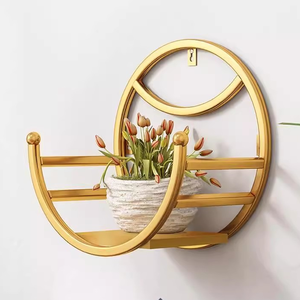 Étagère murale en métal pour plantes, design en forme d'anneau, support décoratif pour pot de fleurs, intérieur, maison, jardin, bureau, OEM, vente en gros, achat en gros - Product Image 1
