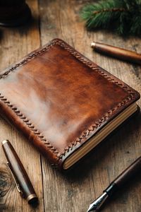 Handmade Genuine <b>Leather</b> Vintage Journal Notebook - Product Image 2