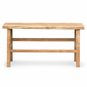 Banco de Bar Rústico de Madera Maciza con Borde Natural, Banco Alto para Barra de Cocina, Hogar, Pub, Cafetería, Restaurante - Product Image 3