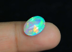 Magnifique opale éthiopienne cabochon Welo, opale brillante arc-en-ciel, forme ovale, pierre pour la création de bijoux - Product Image 2