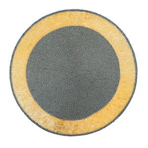 Embroidery Seed <b>Beaded</b> <b>Placemat</b> Table Mat Modern Dining Decor Mat 450mm Diameter Non-Slip Solid Design <b>Placemats</b> - Product Image 4