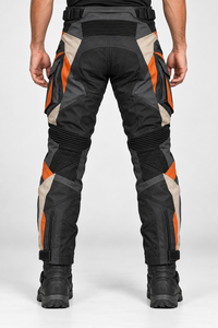 Pantalon de moto Enduro noir, orange, beige, résistant à l'abrasion, respirant, extensible, personnalisable OEM ODM, équipement de conduite tout-terrain - Product Image 2