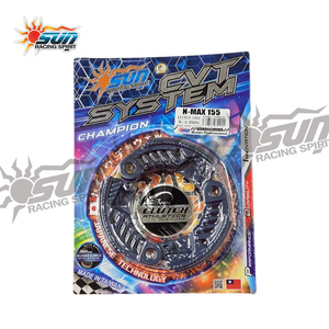 Nouvel ensemble de patins d'embrayage SUN Racing N-MAX 155 (3 pièces) fabriqué à Taïwan, en acier à haute friction avec revêtement bleu, pour un démarrage fluide, pour scooter - Product Image 5