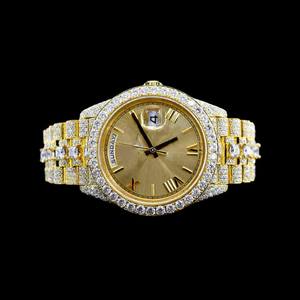 Increíble Reloj de Cuarzo con Incrustaciones de Diamantes Moissanite, Estilo Hip Hop para Hombre, Precio al por Mayor, Diseño Único - Product Image 1