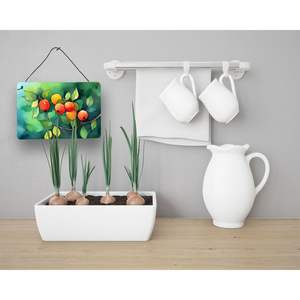 Missouri aubépines aquarelle tenture murale multicolore en aluminium métal signe pour cuisine Bar salle de bain décor à la maison 8HX12W - Product Image 3