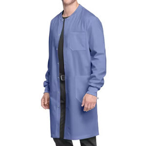 Batas de Laboratorio Grises y Azules Transpirables de Alta Calidad y Comodidad con Logotipo Personalizado para Hospitales, Uniformes de Laboratorio y Farmacias - Product Image 3